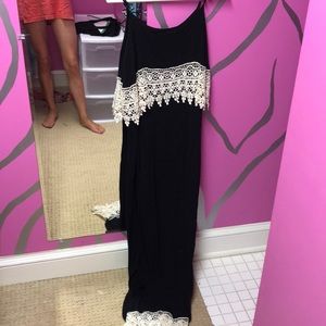 black maxi dress